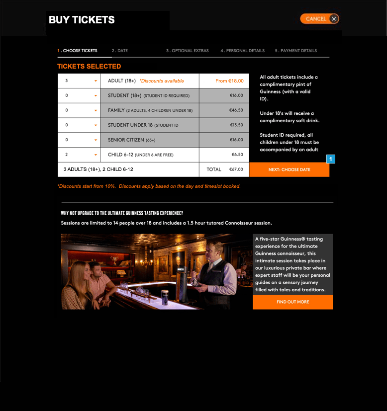 Guinness Tasting Experience